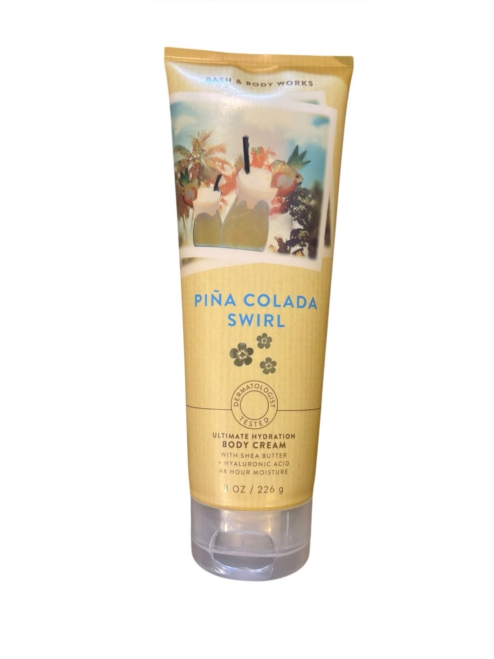 Bath & Body Works Piña Colada Swirl Body Cream - Yellow
